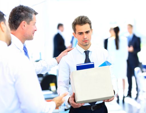 The Task Most Founding CEOs Hate To Do dismissed businessman carrying box